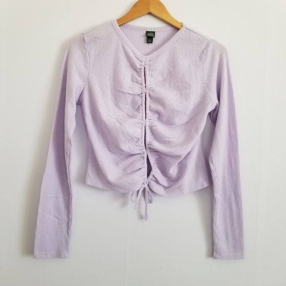 NWT Wild Fable Lavender Cozy Knit Blouse Size Medium - Picture 2 of 8